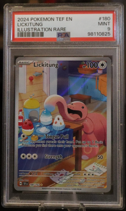 2024 Pokemon TCG Temporal Forces #180 Lickitung Illustration Rare PSA 9 - Image 1