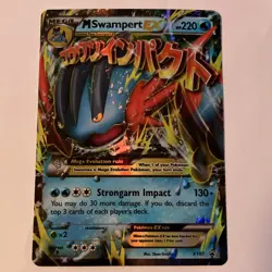 Pokemon M Swampert EX XY87 XY Promo Holo Mega HP 220 2015 Strongarm Impact 130+ - Image 1