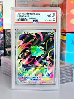 Bulbasaur 133 | Ivysaur 134 | Illustration Rare Pokemon Mega Evolution | PSA 10 - Image 2