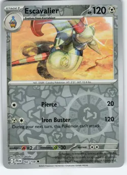 Escavalier 102/159 Uncommon Reverse Holo SV09: Journey Together NM Pokemon - Image 1