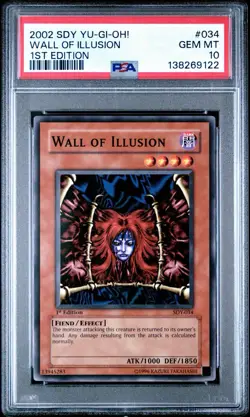 Yu-Gi-Oh! Wall Of Illusion SDY-034 1st ED 2002 PSA 10 GEM - Image 1