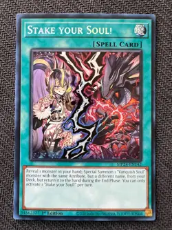 Yugioh Stake Your Soul! 1st Edition Prismatic Secret Rare MP24-EN142 NM - Image 1
