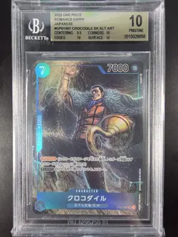 BGS 10 Crocodile Alternate Art OP01-067 Super Rare JPN One Piece - Image 1