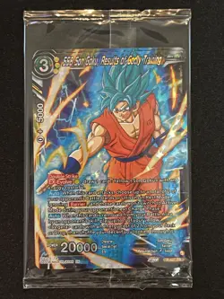Dragon Ball Super Card Game Sealed SSB Goku Results of Godly Training Promo Card - Image 1