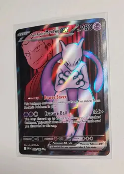 Team Rockets Mewtwo EX Holo Ultra Rare Card 213/182 Sv10: Destined Rivals - Image 1