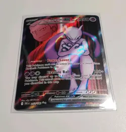 Team Rockets Mewtwo EX Holo Ultra Rare Card 213/182 Sv10: Destined Rivals - Image 4