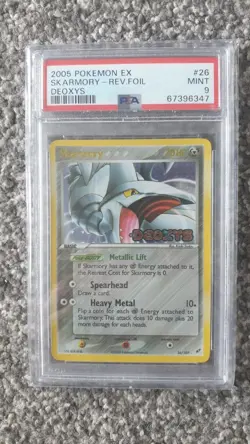 POKEMON CARD 2005 EX SKARMORY REVERSE FOIL/HOLO DEOXYS #26 GRADED PSA 9 - Image 1