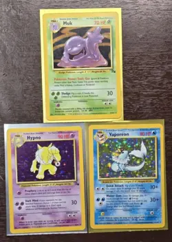 Pokemon Cards Lot (Fossil Set - WOTC TCG - holo Rares) vintage - Image 1