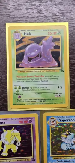 Pokemon Cards Lot (Fossil Set - WOTC TCG - holo Rares) vintage - Image 2