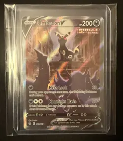 Pokemon Umbreon V Single Strike Full Art Ultra Rare 189/203 Evolving Skies Card - Image 2
