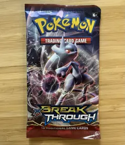 Pokemon XY BREAKTHROUGH Sealed 10-Card Booster Pack Mewtwo Packaging Art - Image 1