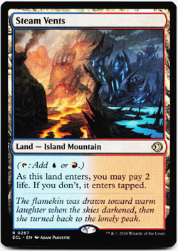Steam Vents [Lorwyn Eclipsed] MTG Magic - ECL 0267 - Shock Land 💧🔥 - Image 1