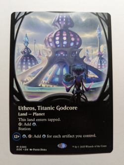 Uthros Titanic Godcore (Borderless) Edge of Eternities 285 MtG Regular Non Foil - Image 1