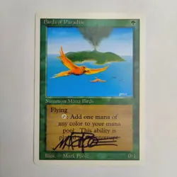 MTG Birds of Paradise Revised Edition - Signed by Artist Mark Poole - Image 1
