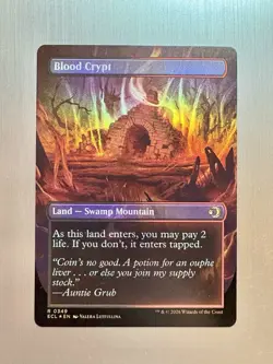 Blood Crypt - 349 - MTG: Lorwyn Eclipsed - Reversible Shockland -Borderless FOIL - Image 1