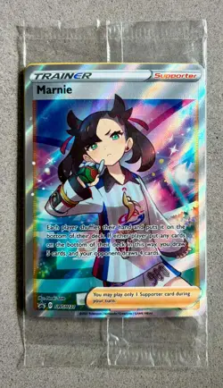 Pokemon Sealed Marnie SWSH 121 Black Star Promo Rare Full Art New Low Pop Clean - Image 1