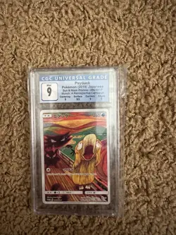 2018 Pokemon Japanese Psyduck S&M Promos Munch 286/SM CGC 9 Mint Full Art Rare - Image 1