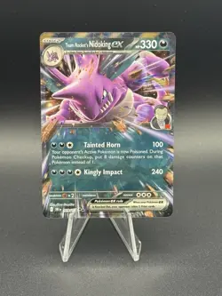 2025 Pokemon Destined Rivals #119/182 Team Rocket's Nidoking EX Rare Holo - Image 1