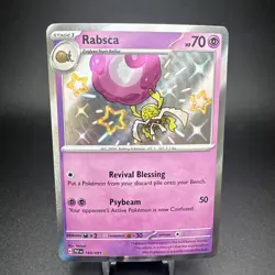 Pokemon NM Holo Rabsca 163/091 Shiny Rare SV: Paldean Fates FAST FREE SHIPPING - Image 1