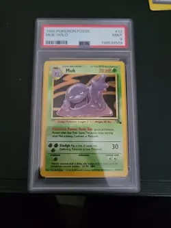 PSA 9 1999 MUK HOLO RARE FOSSIL POKEMON TCG MINT 13/62 - Image 1