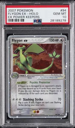 2007 POKEMON EX POWER KEEPERS #94 FLYGON EX-HOLO PSA 10 - Image 1
