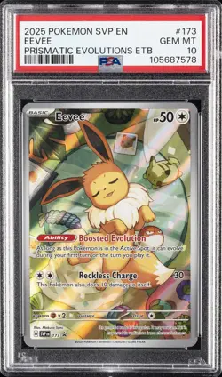 2025 POKEMON SVP EN-SV BLACK STAR PROMO #173 EEVEE PSA 10 - Image 1