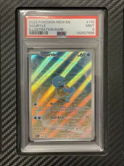 2023 PSA 9 Squirtle #170 Illustration Rare Pokemon TCG Scarlet & Violet Mew 151 - Image 1