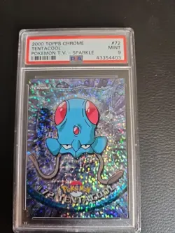 2000 Topps Chrome Pokemon Sparkle Tentacool PSA 9 - Image 1