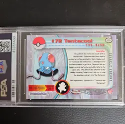 2000 Topps Chrome Pokemon Sparkle Tentacool PSA 9 - Image 3