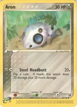 Aron 56/100 Common Sandstorm Pokemon MP - Image 1