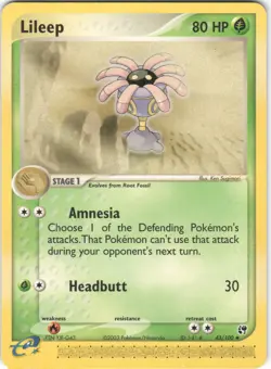 Lileep 43/100 Uncommon Sandstorm Pokemon MP - Image 1