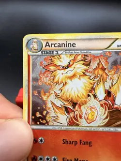 Arcanine 1/123 HeartGold & SoulSilver HGSS Holo Rare Pokemon Near Mint Swirl - Image 2
