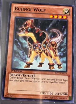 Yugioh! LP Bujingi Wolf - JOTL-EN019 - Common - 1st Edition Lightly Played, Engl - Image 1