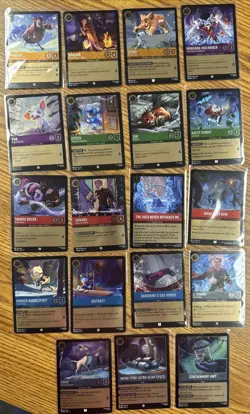 Disney Lorcana Winterspell Set 11 - Lot of 19 Cold Foils, Miscut/Misprint Agnarr - Image 1