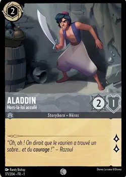 171/204 FR FOIL ⭐ Aladdin, Hors-la-loi accule | carte Disney Lorcana (2023) - Image 1
