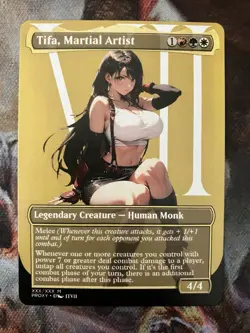 Final Fantasy MTG Custom Alt Art Cards Play Test (Yuffie Aerith & Tifa) Set Of 6 - Image 5