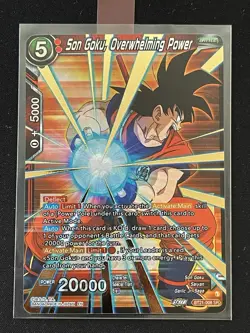 Dragon Ball Super Card Game Son Goku Overwhelming Power SR Foil Card - Image 1