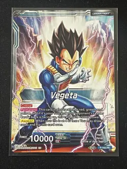 Dragon Ball Super Card Game Vegeta Furious Awakening Leader Foil Card P-163 - Image 2