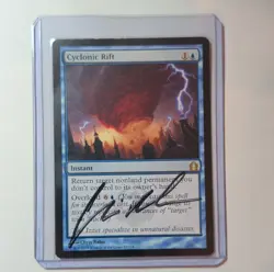 Cyclonic Rift Magic Autographed Instant Blue Card 35/274 English Chris Rahn 2012 - Image 1