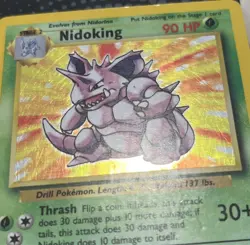 Pokemon TCG Nidoking Holo Unlimited Rare Card 11/102 MP/HP - Image 2