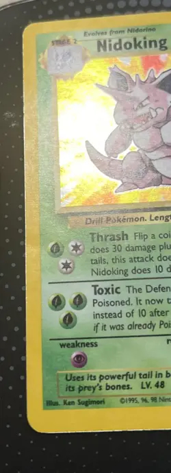 Pokemon TCG Nidoking Holo Unlimited Rare Card 11/102 MP/HP - Image 5