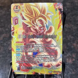 SS Son Goku United Onslaught BT19 Z Leader Foil Dragon Ball Super Card Game | NM - Image 1