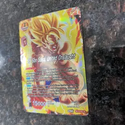 SS Son Goku United Onslaught BT19 Z Leader Foil Dragon Ball Super Card Game | NM - Image 2