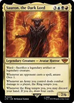 MTG - Sauron the Dark Lord - M/NM - the Lord of the Rings: Tales of Middle-Earth - Image 1