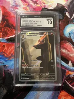 Pokemon TCG Charmeleon 169/165 Scarlet & Violet 151 illustration Rare CGC 10 - Image 1