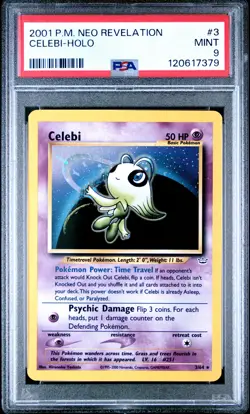 2001 POKEMON NEO REVELATION #3 CELEBI-HOLO PSA 9 - Image 1