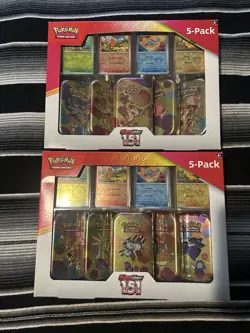 Pokemon TCG Scarlet and Violet 151 Mini Tins 5 Pack Factory Sealed - Image 1