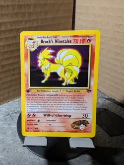First Edition Brock's Ninetales Holo Rare Card Gym Challenge 3/132 Pokemon TCG - Image 1