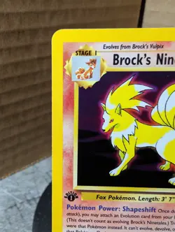 First Edition Brock's Ninetales Holo Rare Card Gym Challenge 3/132 Pokemon TCG - Image 2