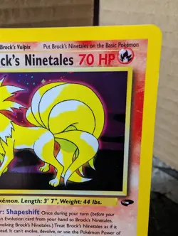 First Edition Brock's Ninetales Holo Rare Card Gym Challenge 3/132 Pokemon TCG - Image 3